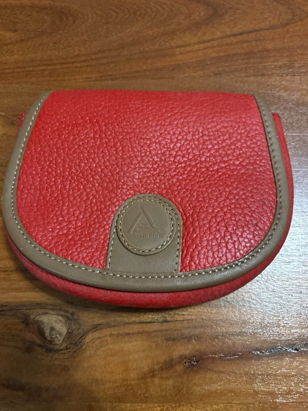 Vintage 80s Liz Claiborne Pebbled Red Leather Crossbody Bag Belt Loop Purse Mini